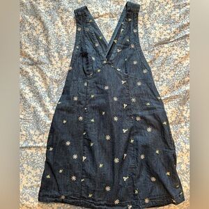 Denim embroidered dress